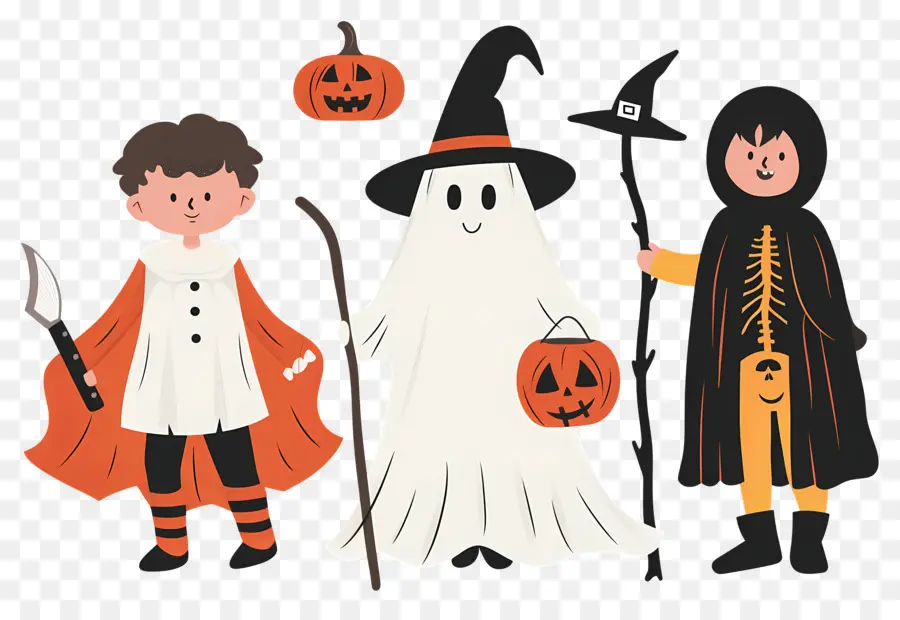 Crianças Do Dia Das Bruxas，Fantasias De Halloween PNG