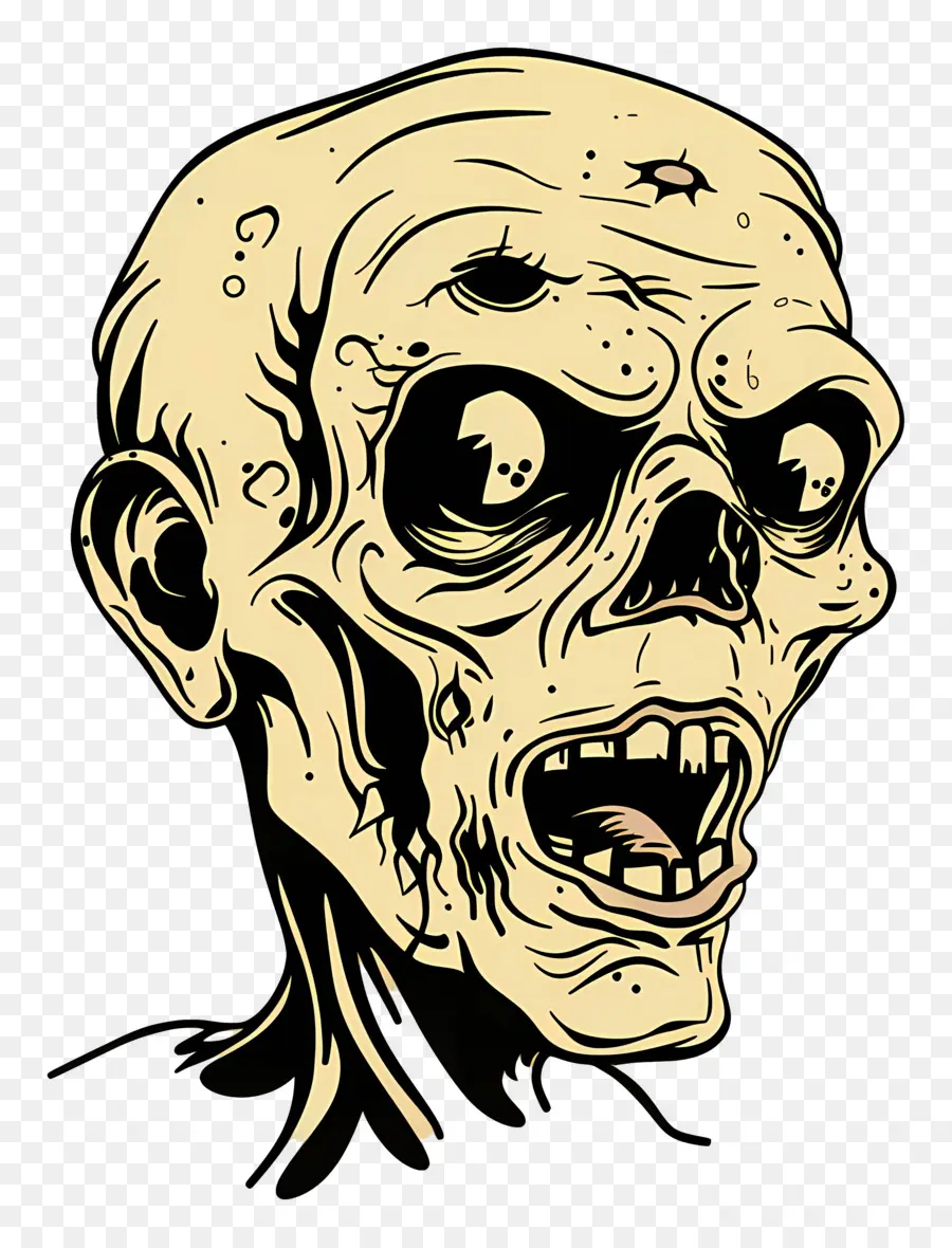 Cabeça De Zumbi，Cara De Zumbi PNG