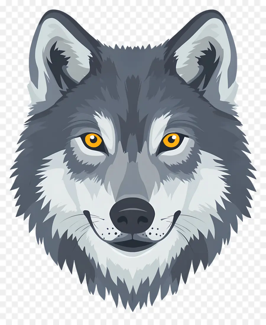 Cabeça De Lobo，Lobo De Desenho Animado PNG