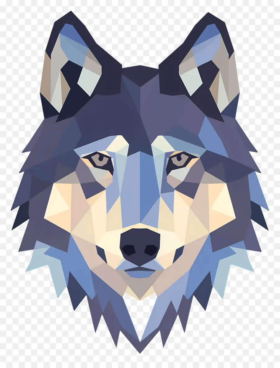 Cabeça De Lobo，Lobo Geométrico PNG