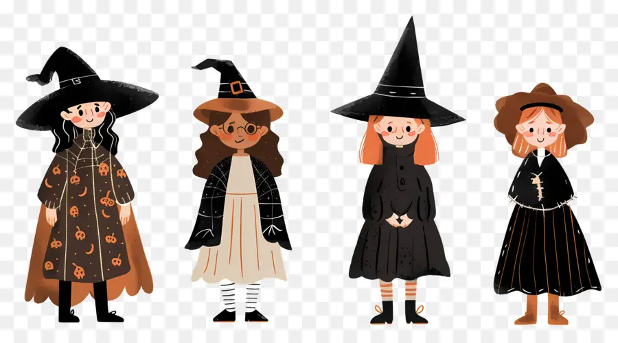 Crianças Do Dia Das Bruxas，Crianças Em Fantasias De Halloween PNG