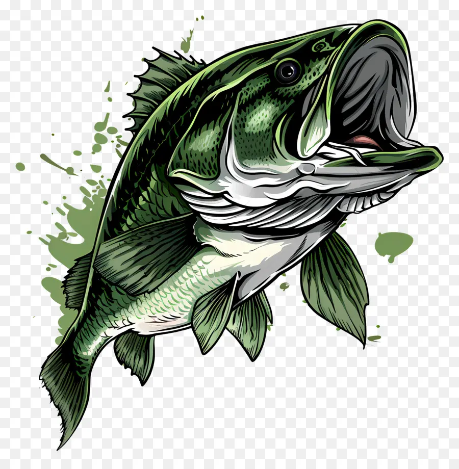 Peixe Robalo，Peixe Verde PNG