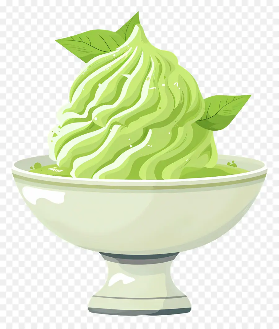 Sorvete De Matchá，Sorvete Verde PNG