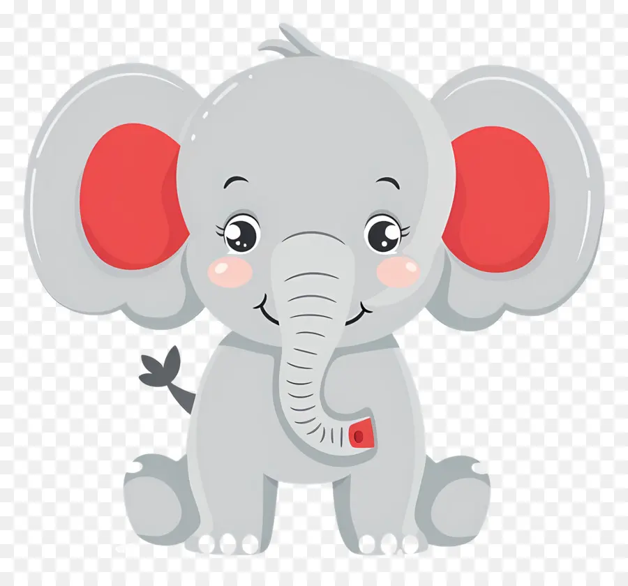 Elefante Fofo，Desenho Animado PNG