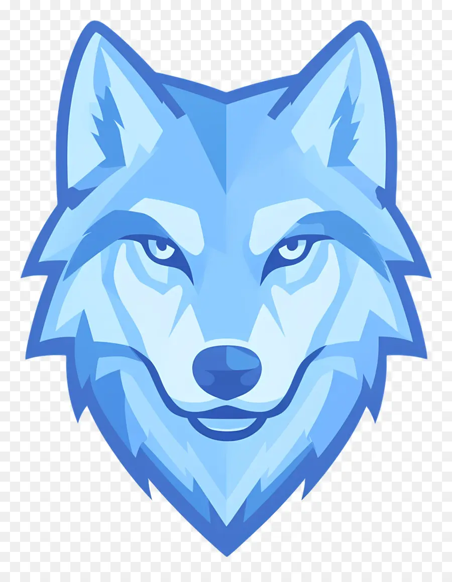 Cara De Lobo，Lobo Azul Dos Desenhos Animados PNG