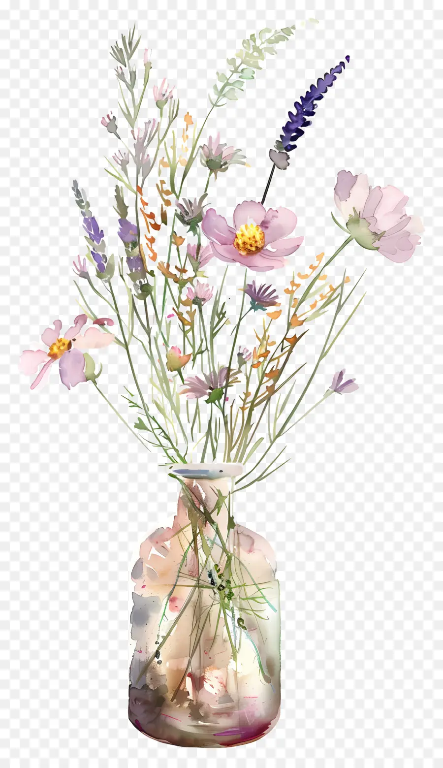 Flores Em Vaso，Flores Secas Em Vaso PNG