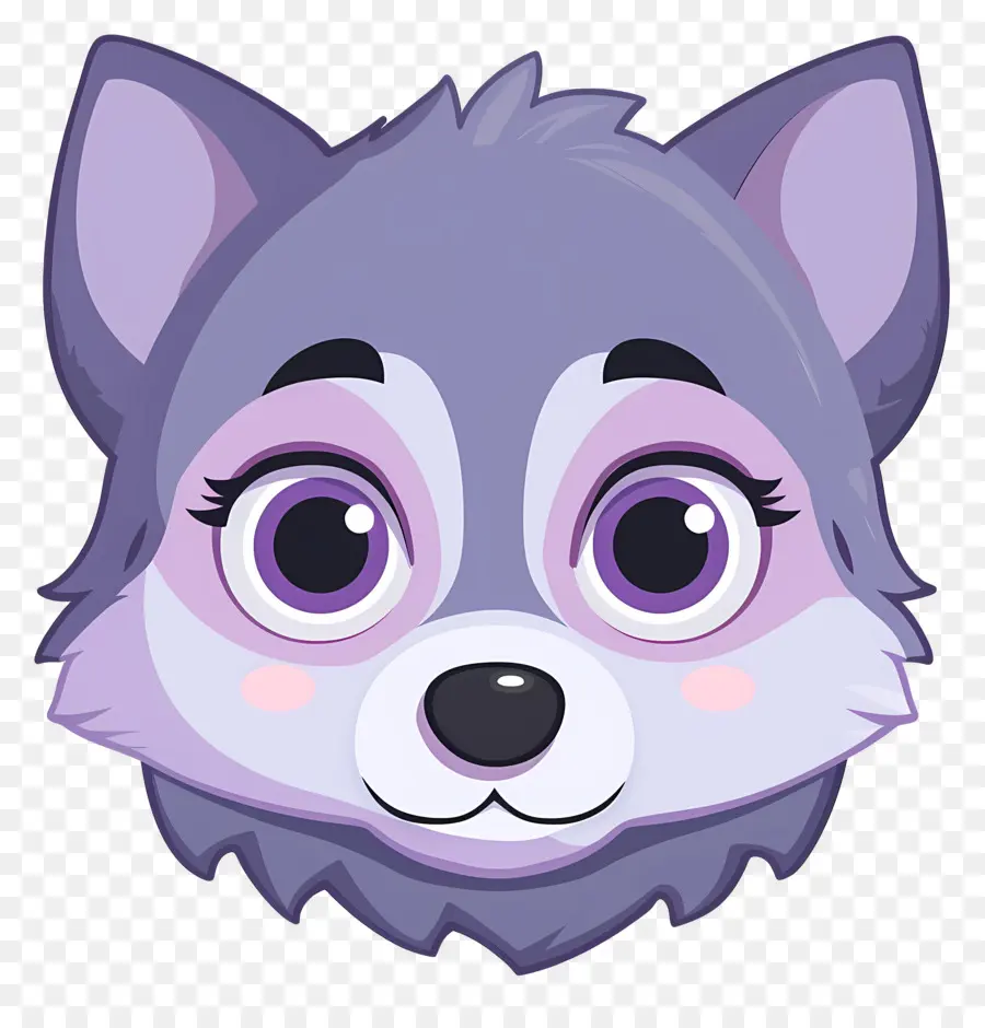 Cabeça De Lobo，Cachorro De Desenho Animado PNG