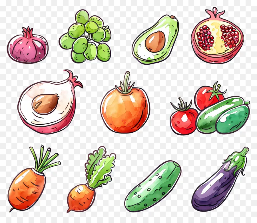 Legumes E Frutas，Vegetais PNG