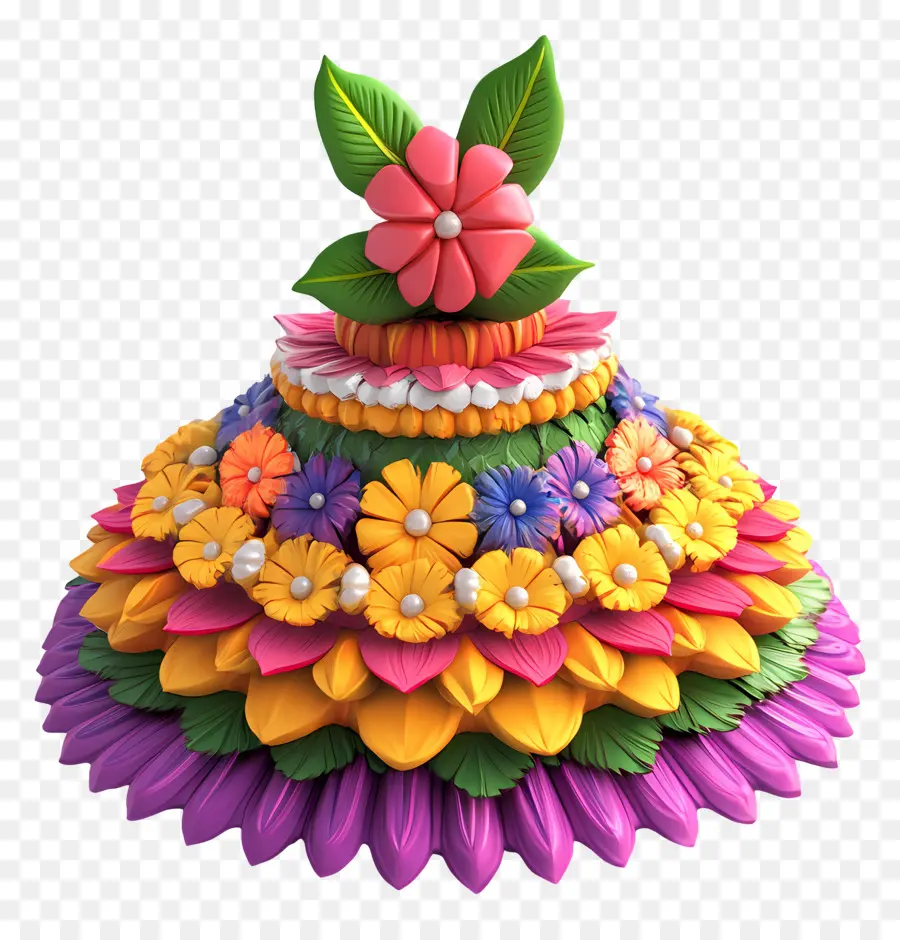 Batukamma，Decoração De Flores PNG