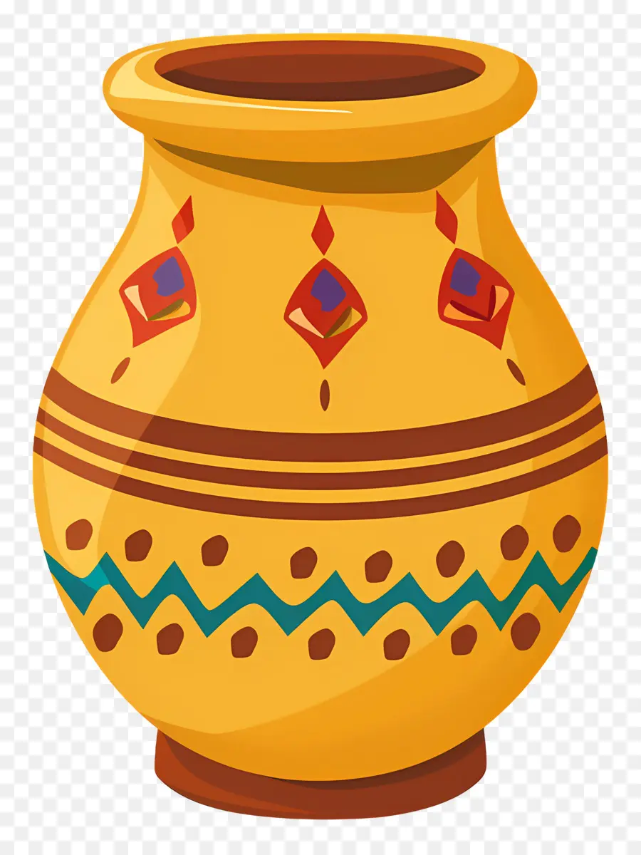 Pote Indiano，Vaso Decorativo PNG