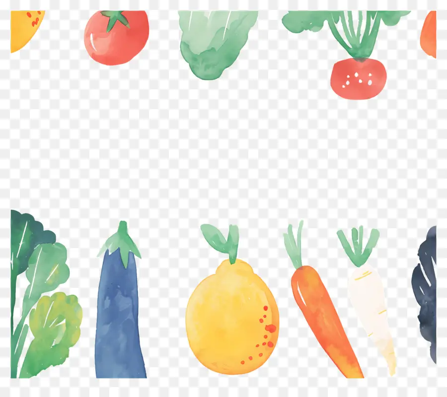 Legumes E Frutas，Legumes Em Aquarela PNG