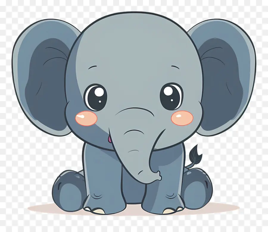 Elefante Fofo，Desenho Animado PNG