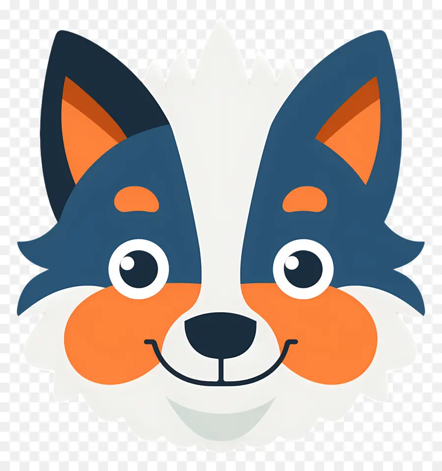 Cabeça De Lobo，Cachorro Azul PNG