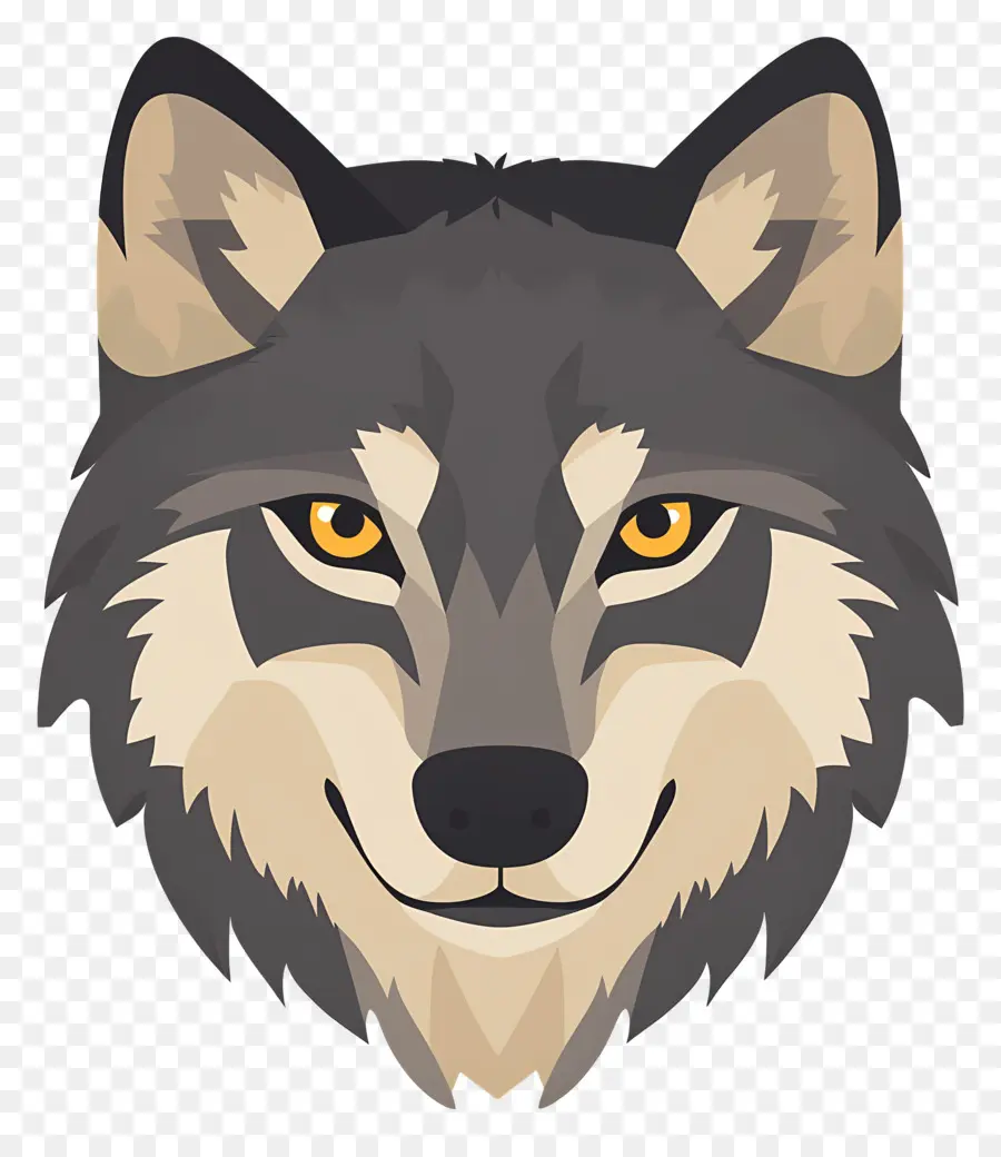 Cabeça De Lobo，Lobo Geométrico PNG