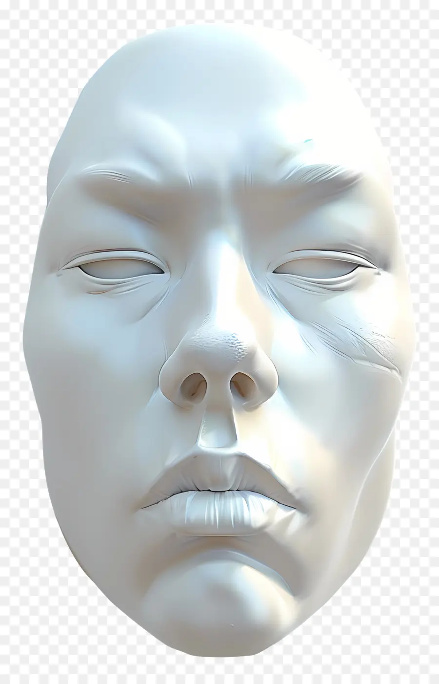 Cara De Homem，Escultura De Rosto Branco PNG