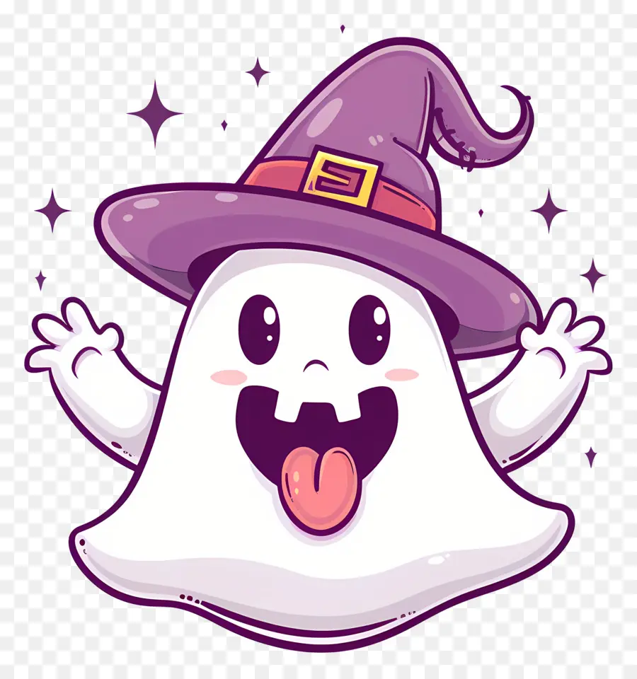 Fantasma De Desenho Animado，Fantasma Com Chapéu PNG