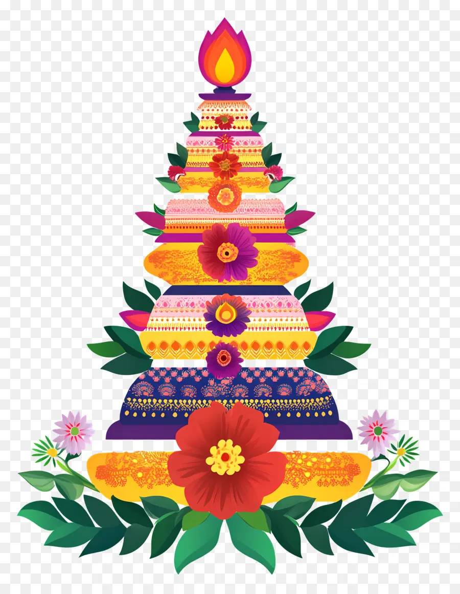 Batukamma，Arranjo Floral De Velas PNG