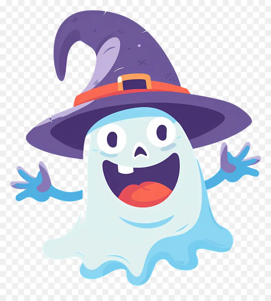 Fantasma De Desenho Animado，Fantasma De Desenho Animado Com Chapéu PNG