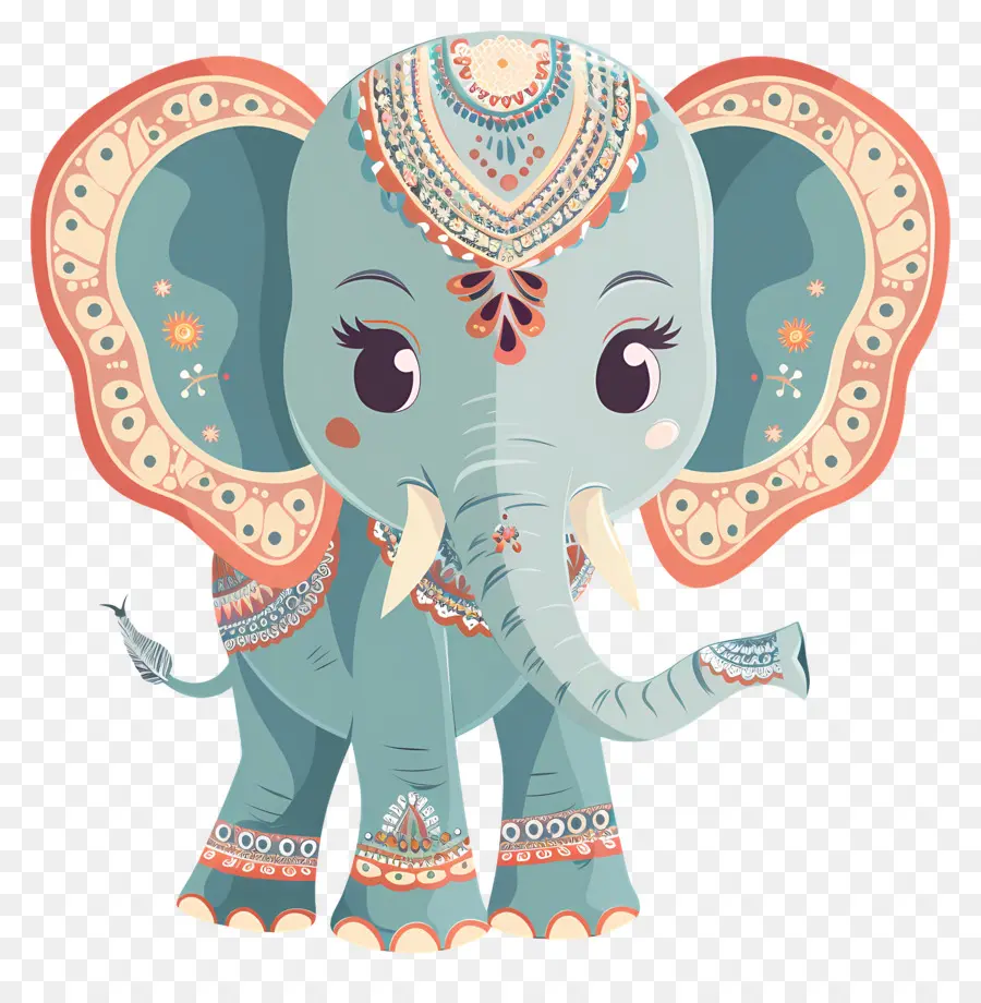 Elefante Indiano，Elefante Decorativo PNG