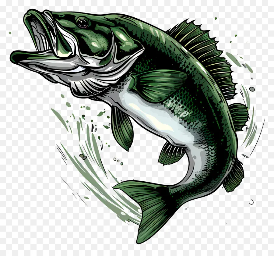 Peixe Robalo，Peixe Verde PNG