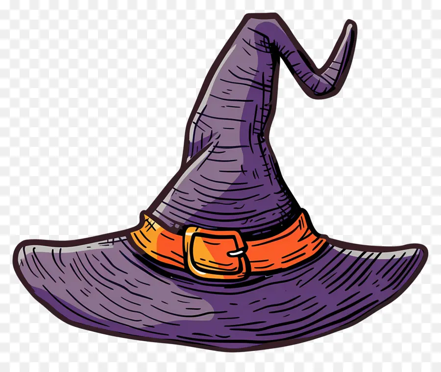 Boné De Halloween，Chapéu De Bruxa Roxo PNG