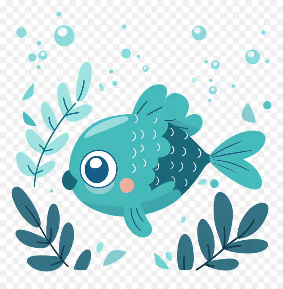 Desenho De Peixe，Peixe Azul PNG