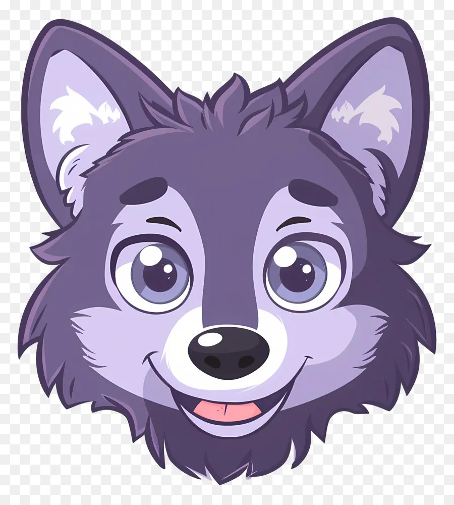 Cabeça De Lobo，Cachorro Azul PNG