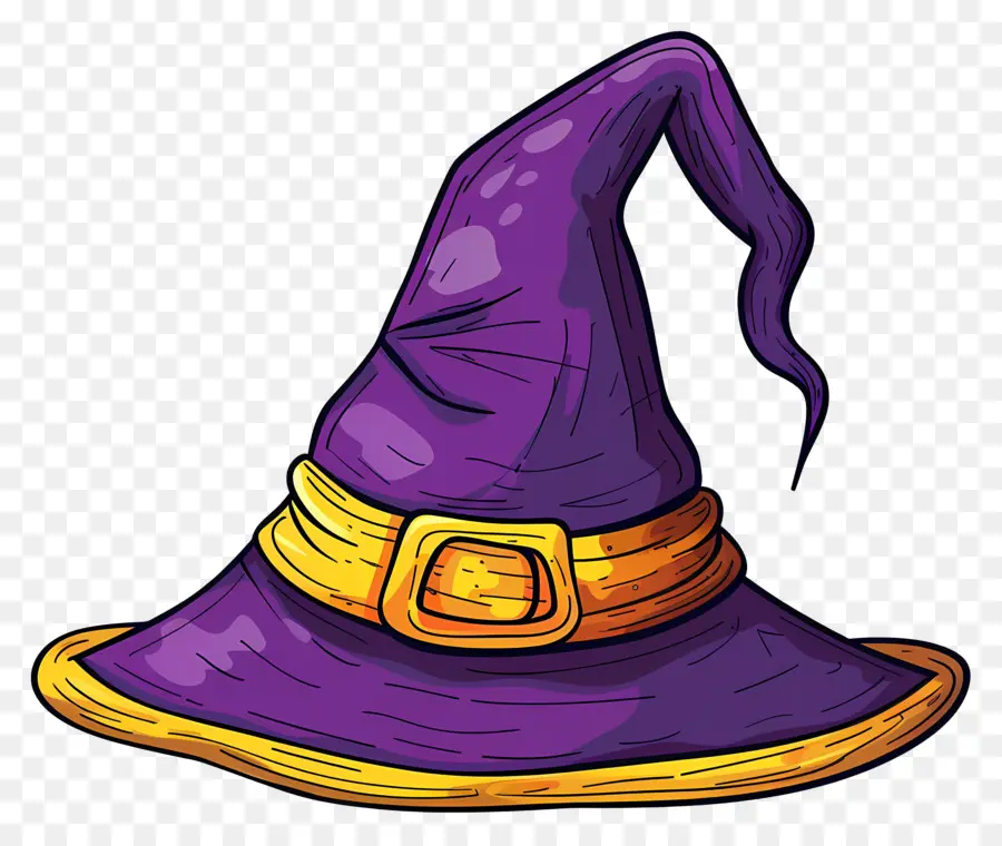 Boné De Halloween，Chapéu De Bruxa Roxo PNG