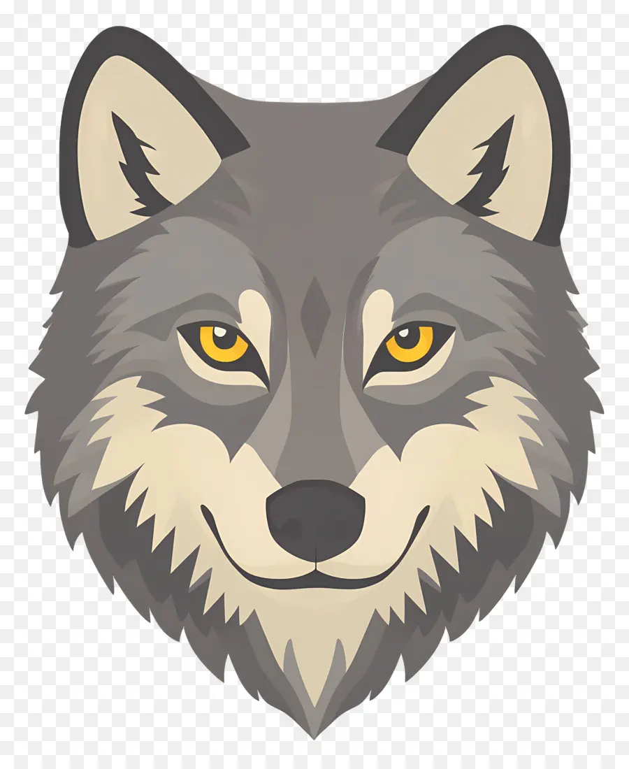 Cabeça De Lobo，Lobo De Desenho Animado PNG