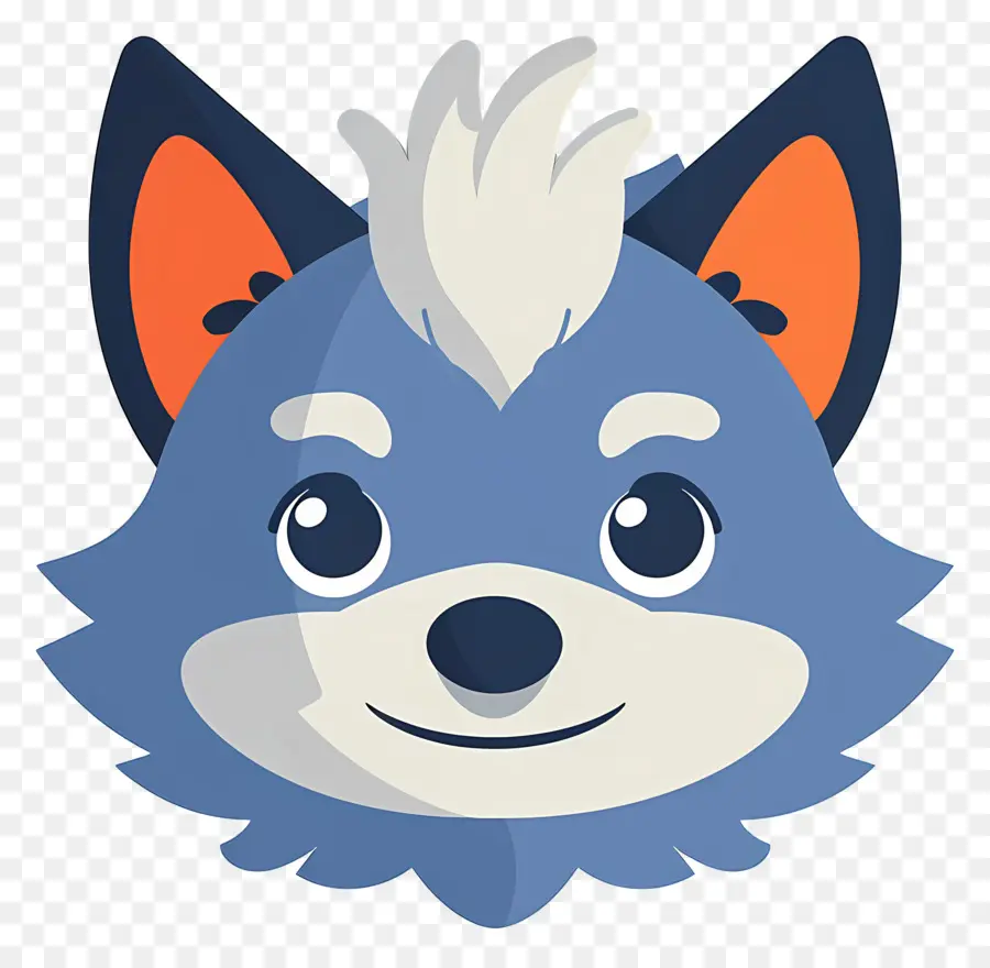 Cabeça De Lobo，Cachorro Azul PNG