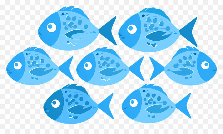 Grupo De Peixes，Peixe Azul PNG