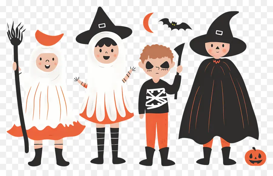 Crianças Do Dia Das Bruxas，Fantasias De Halloween PNG