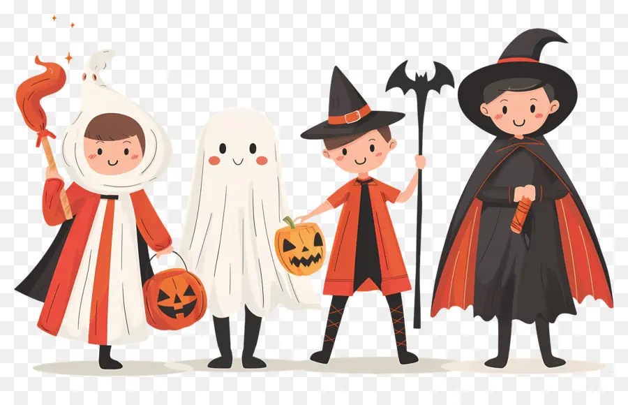 Crianças Do Dia Das Bruxas，Fantasias De Halloween PNG