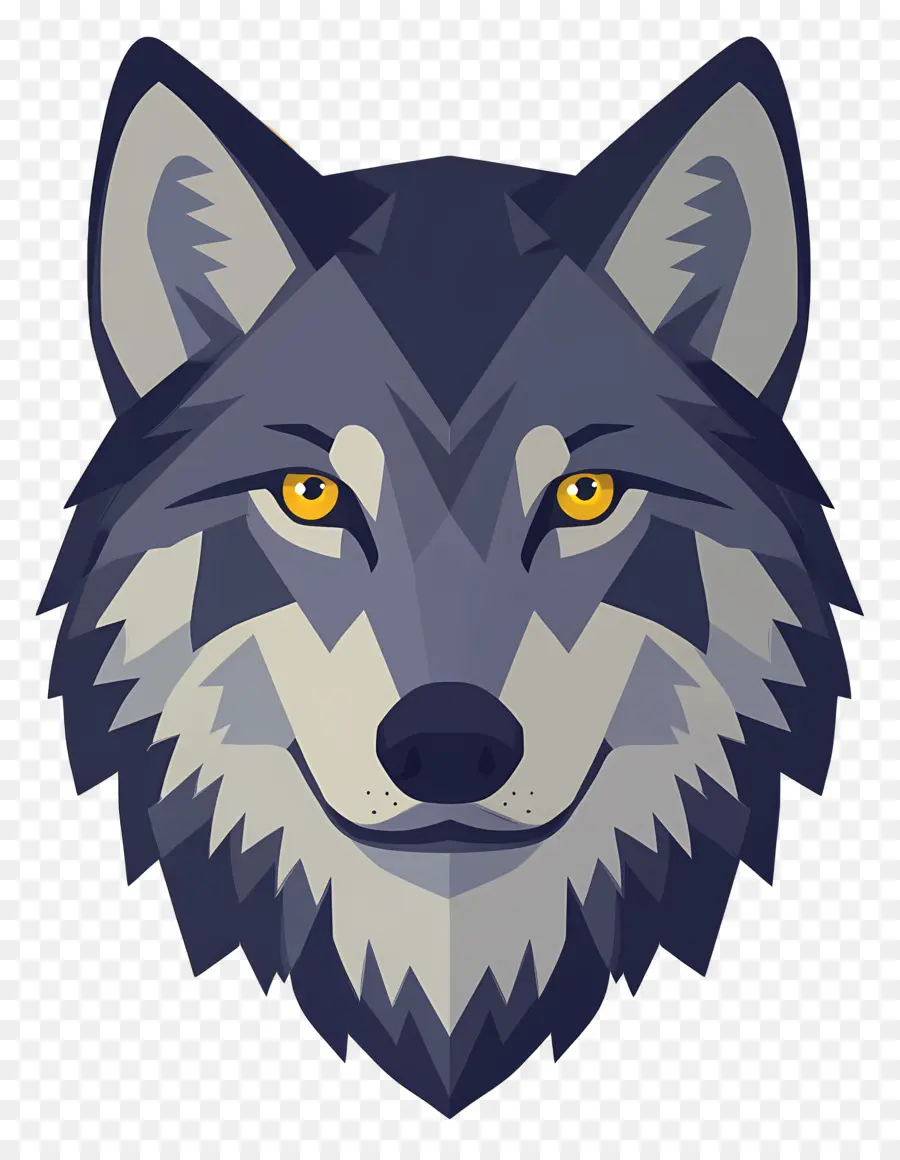 Cabeça De Lobo，Lobo De Desenho Animado PNG