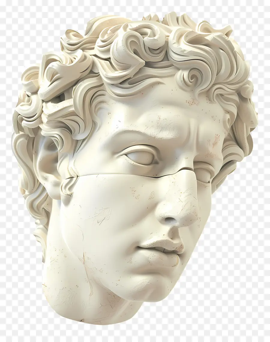 Cara De Homem，Estátua Clássica De Mármore PNG