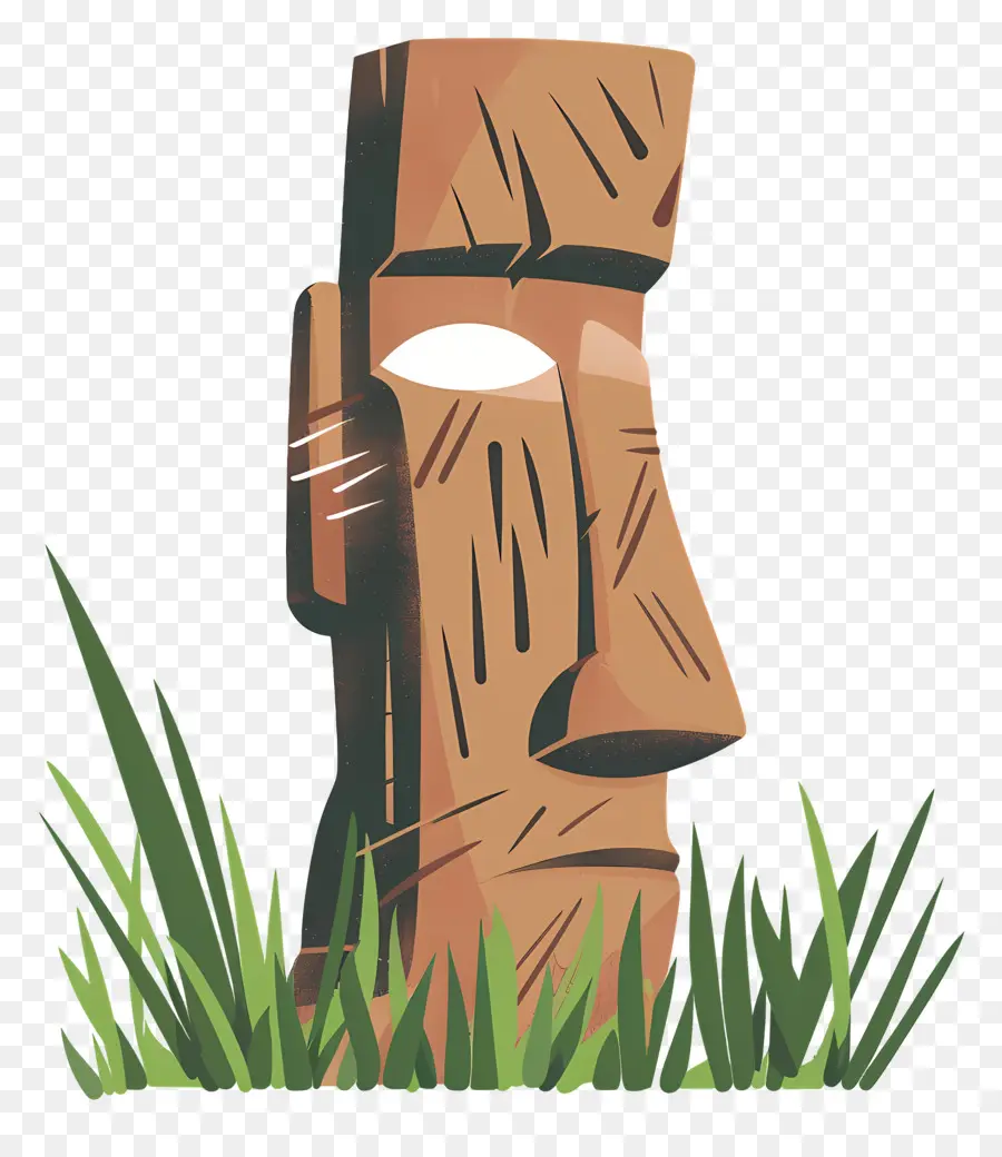 Moai，Estátua De Madeira PNG