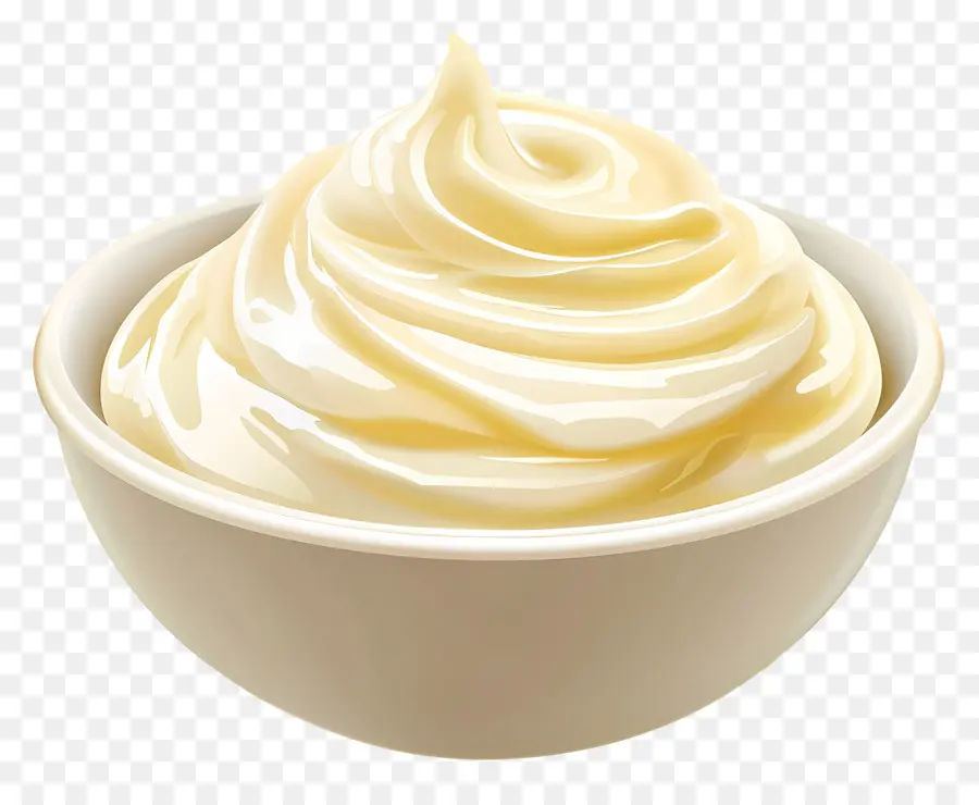 Tigela De Maionese，Redemoinho De Creme PNG