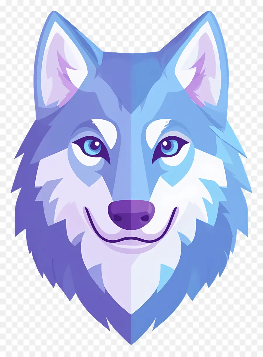 Cabeça De Lobo，Lobo Azul Dos Desenhos Animados PNG