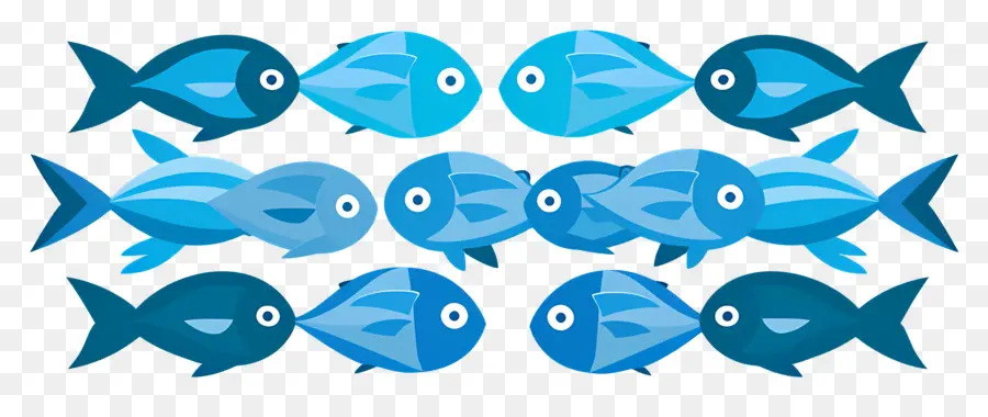 Grupo De Peixes，Peixe Azul PNG