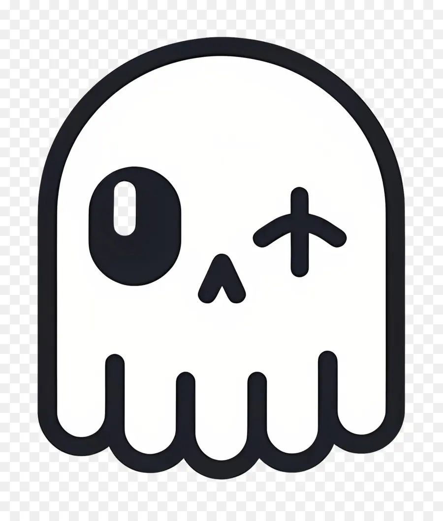 Fantasma De Desenho Animado，Ícone De Caveira PNG