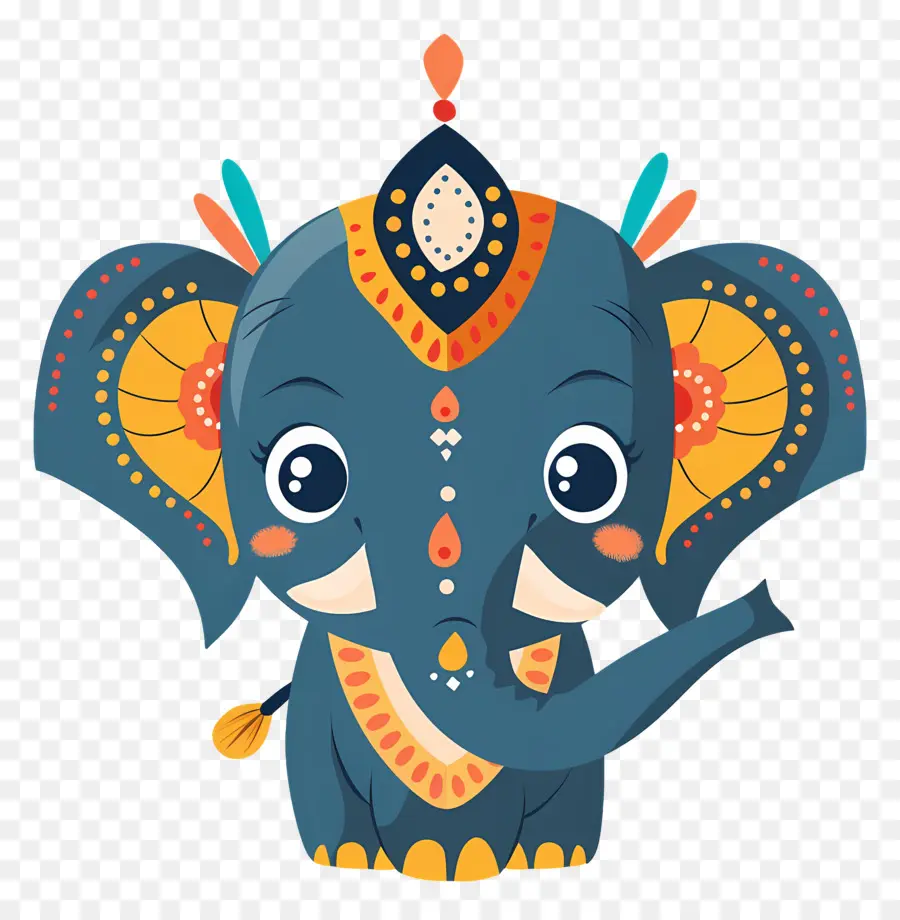 Elefante Indiano，Elefante Decorativo PNG