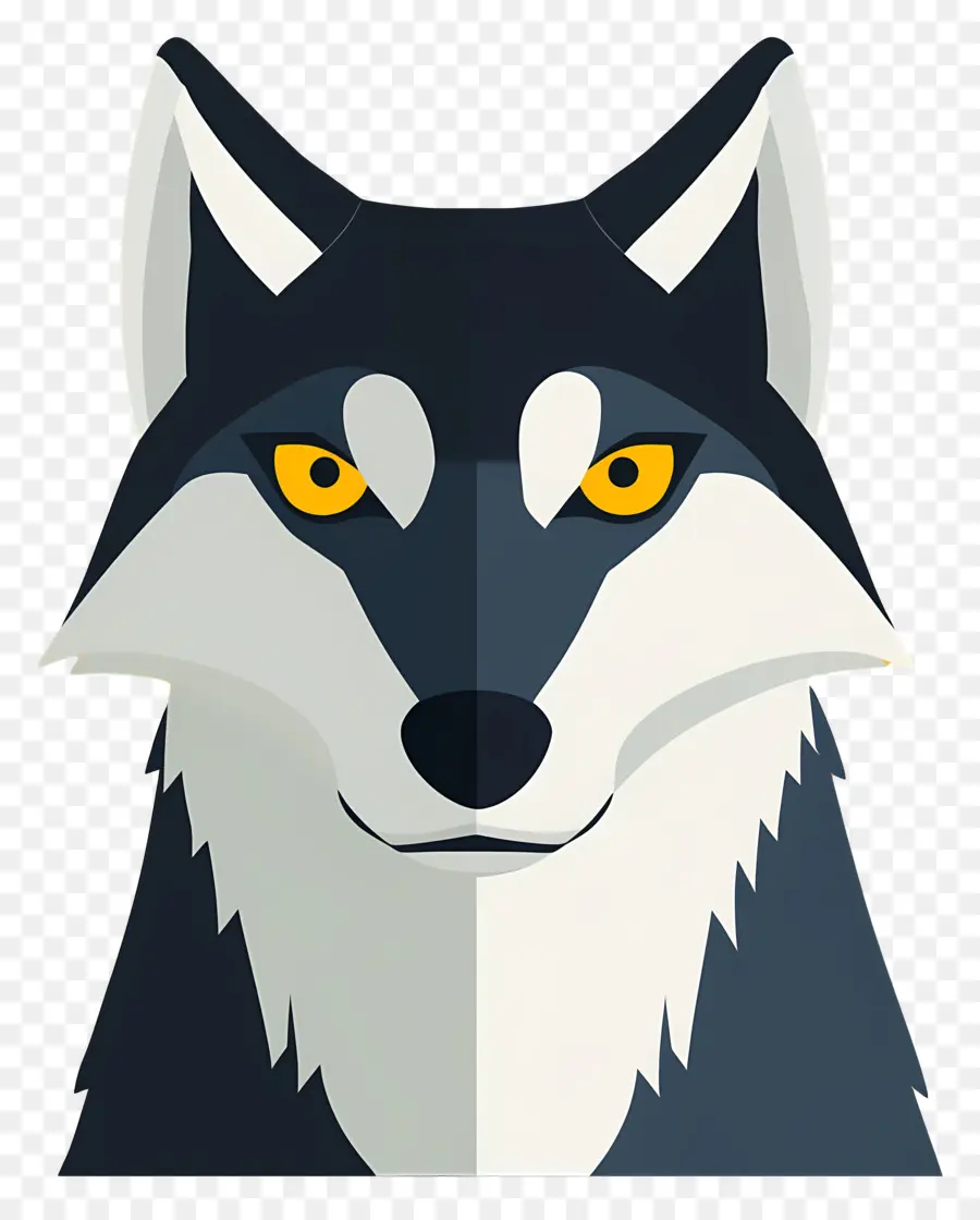 Cabeça De Lobo，Lobo Geométrico PNG