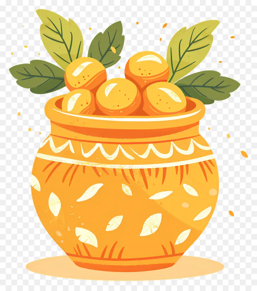 Pote Indiano，Pote Com Laranjas PNG