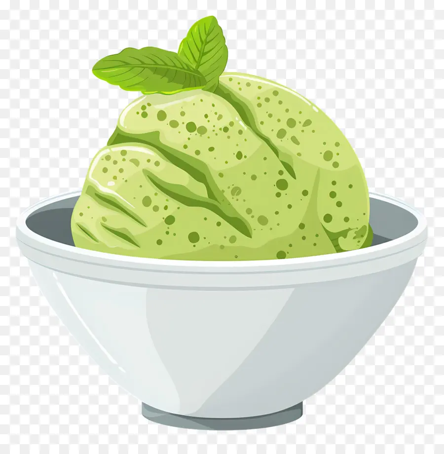 Sorvete De Matchá，Sorvete Verde PNG