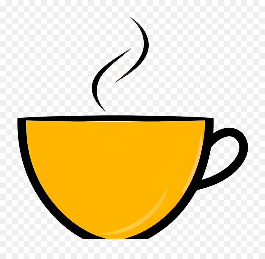 Logotipo Do Café，Copo Amarelo PNG