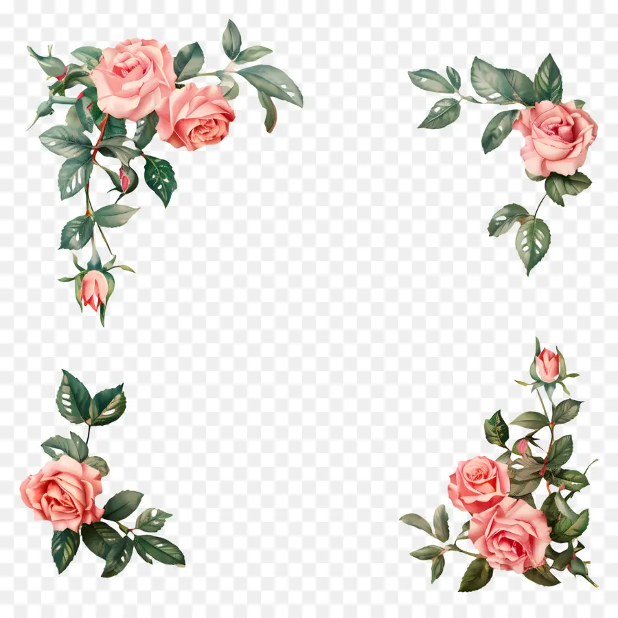 Borda De Rosas，Rosas Vermelhas PNG