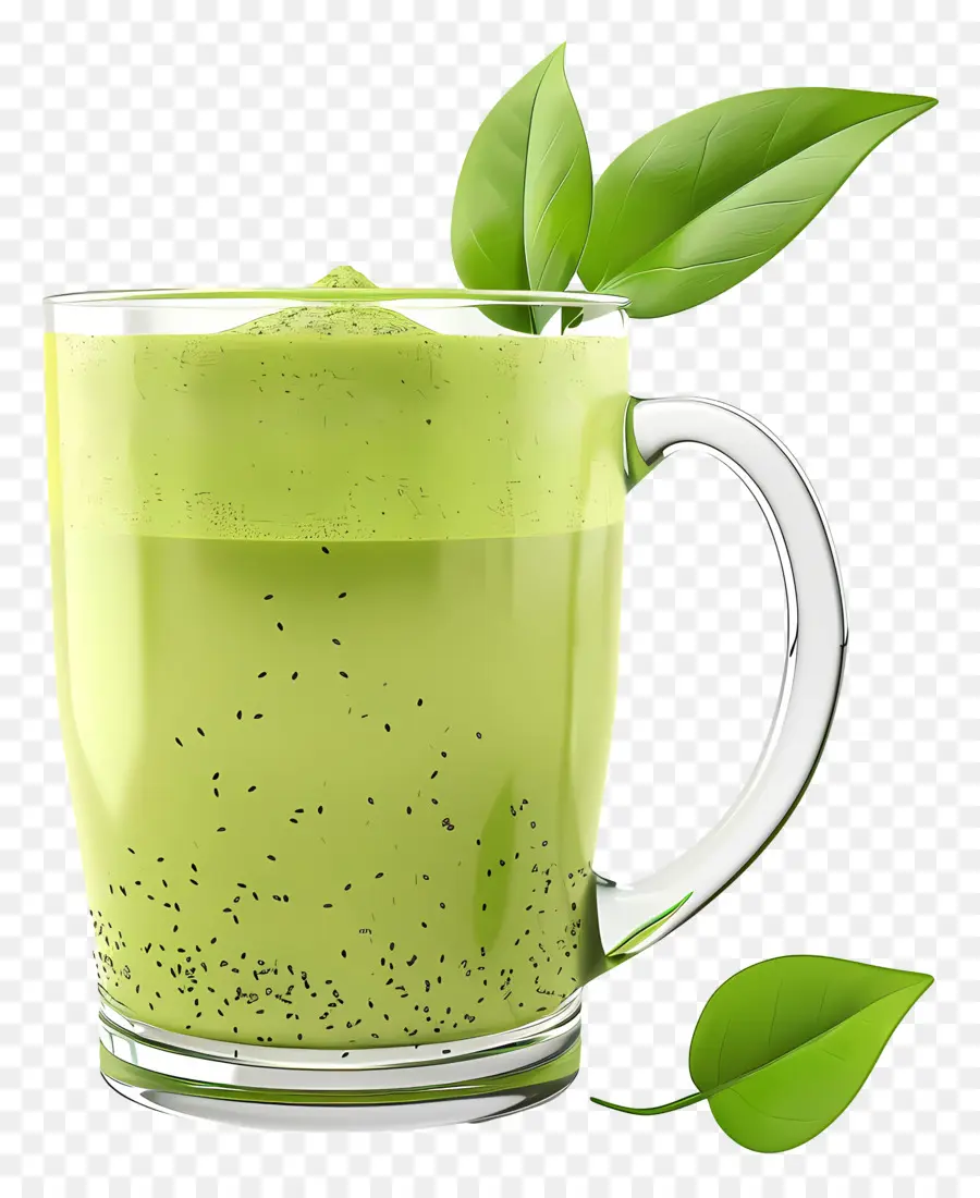 Chá Verde Matcha，Smoothie Verde PNG