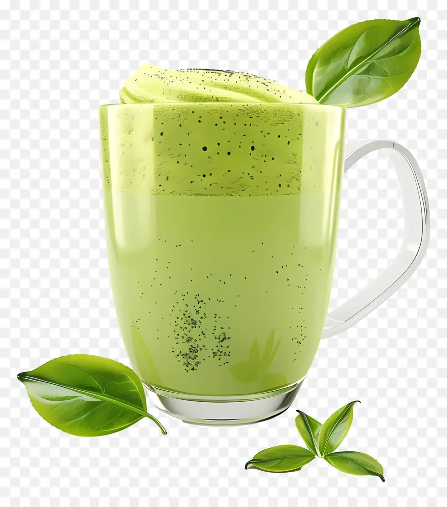 Chá Verde Matcha，Smoothie Verde PNG