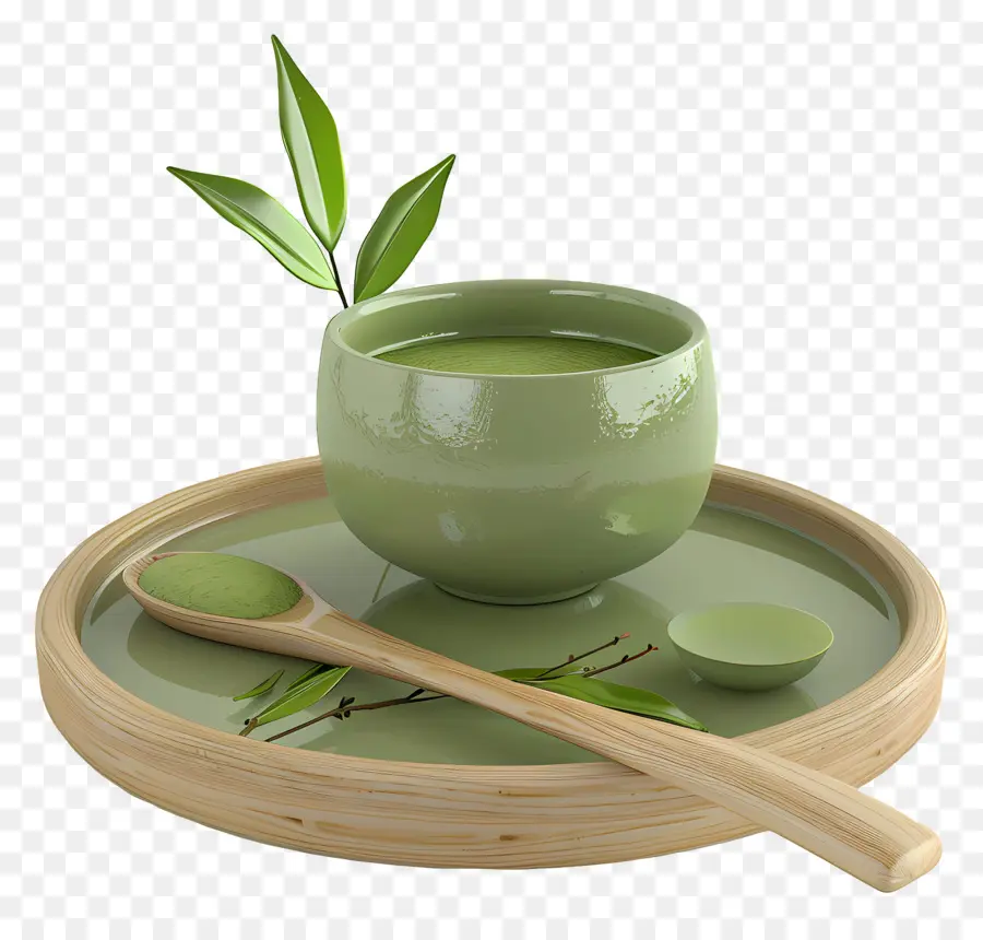 Chá Verde Matcha，Jogo De Chá Verde PNG