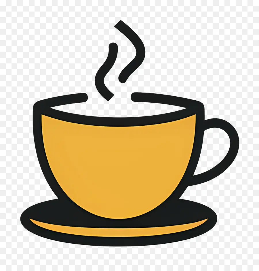 Logotipo Do Café，Copo Amarelo PNG